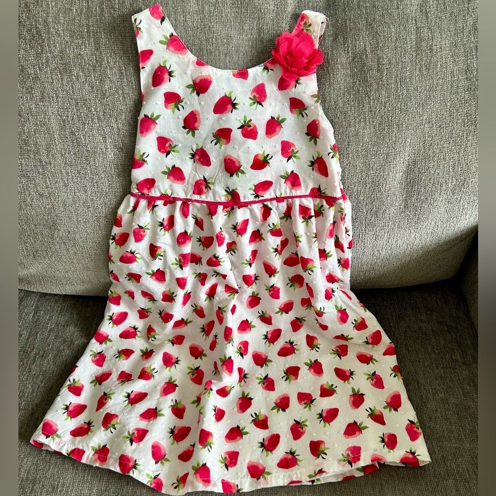 Penelope Mack Strawberry Print Dotted Swiss Dress 🍓